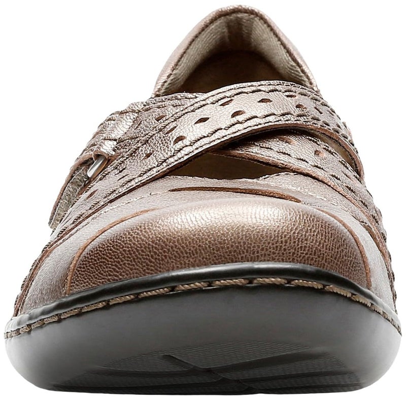 Clarks womens Ashland Spin Q Slip On Loafer, Pewter, 8 US - Image 1