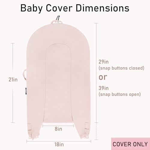 MEXXI Organic Replacement Cover | Premium Quality Spare Cover 100% Organic Cotton | Hypoallergenic | [Fits Dockatot Deluxe + Docks] (Cover Only) (Baby Pink) - Image 2