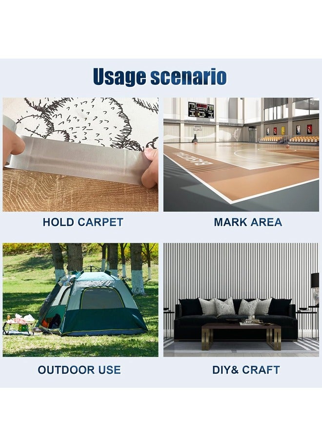 2-Pack Duct Tape Heavy Duty Waterproof Silver, Total Strong Adhesive Duct Tape No Residue Bulk(20m*5cm) - Image 5