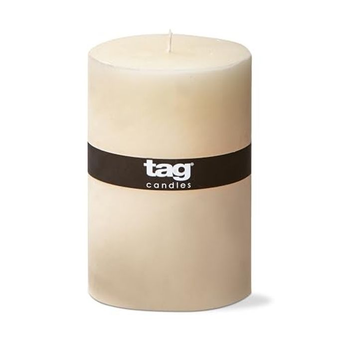 tag Chapel 4X6 Ivory Pillar Paraffin Wax Candle Unscented Drip-Free Long Burning 130 Hours for Home Decor Wedding Parties 4x6 Ivory - Image 4