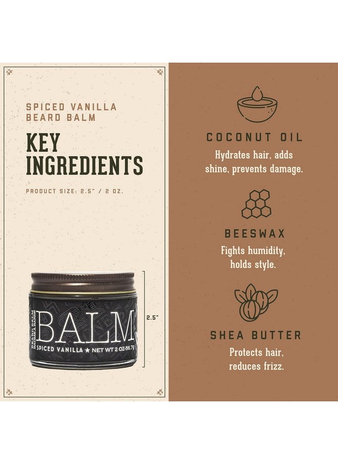 18.21 Man Made 8.21 Man Made Beard Balm For Men Spiced Vanilla 2 Fl. Oz Premium Grooming Cream With Low Shine For Conditioning And Shaping Beards Mustaches Scented Facial Hair Balms Longlasting Moisture  - Image 5
