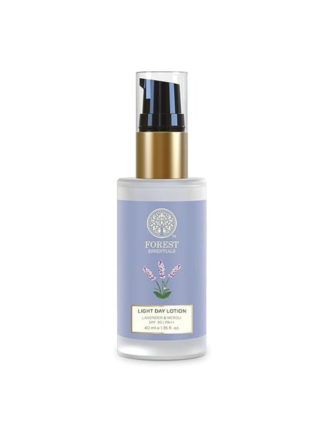 Forest Essentials Light Day Lotion Lavender & Neroli with SPF 30 PA++ | Ayurvedic Moisturiser for Normal to Oily Skin | Hydrating Face Lotion with Sun Protection - Image 3