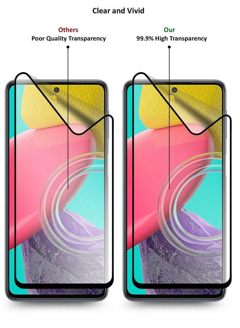 Wtech 9D Full Coverage Matte Ceramics Screen Protector For Samsung Galaxy M53 5G / M54 5G Clear/Black - Image 2