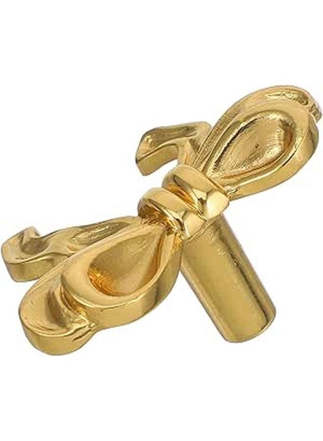 Brass Bow Drawer Knobs And Cabinet Handles Decorative Pulls For Kitchen Wardrobe Dresser - Image 1