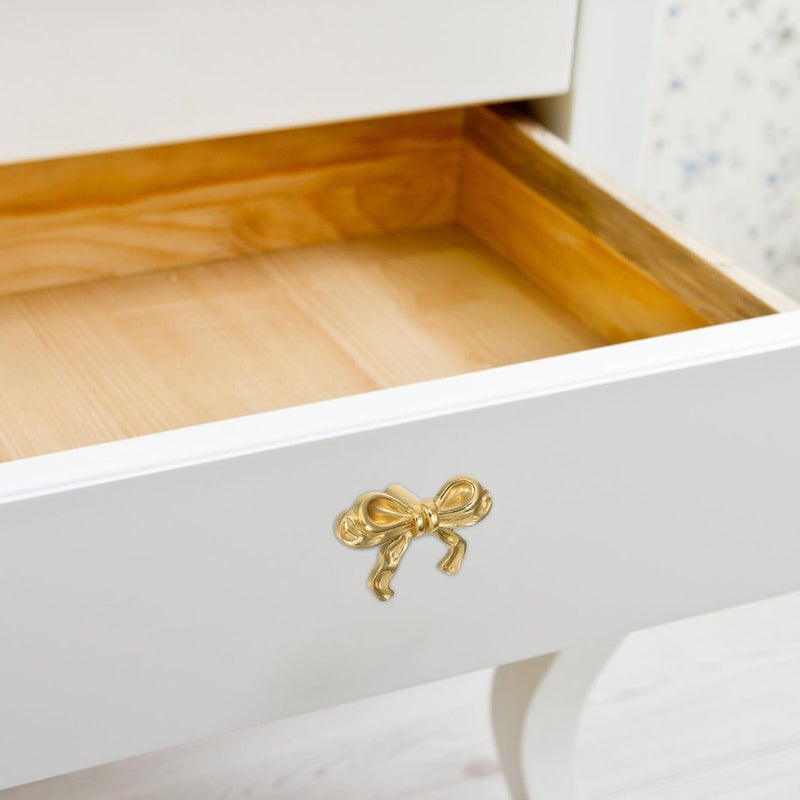 Brass Bow Drawer Knobs And Cabinet Handles Decorative Pulls For Kitchen Wardrobe Dresser - Image 5