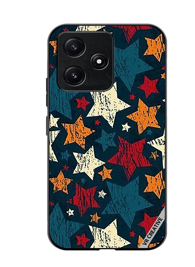 VR CREATIVE Protective Case Cover For Xiaomi Poco M6 Pro 5G Colorful Stars Design Multicolour - Image 1