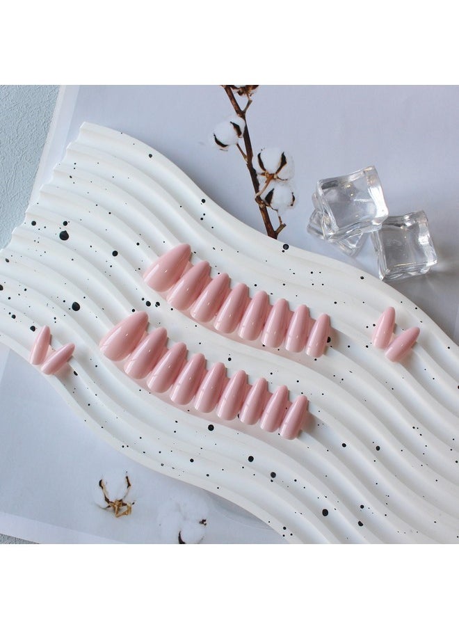 KXAMELIE - K Glossy Press On Nails Almond,Kxamelie Glue On Nails Medium Length Almond Shaped,Fake Nails Stick On Nails For Women And Girls Daily Wear In 24Pcs - Image 1