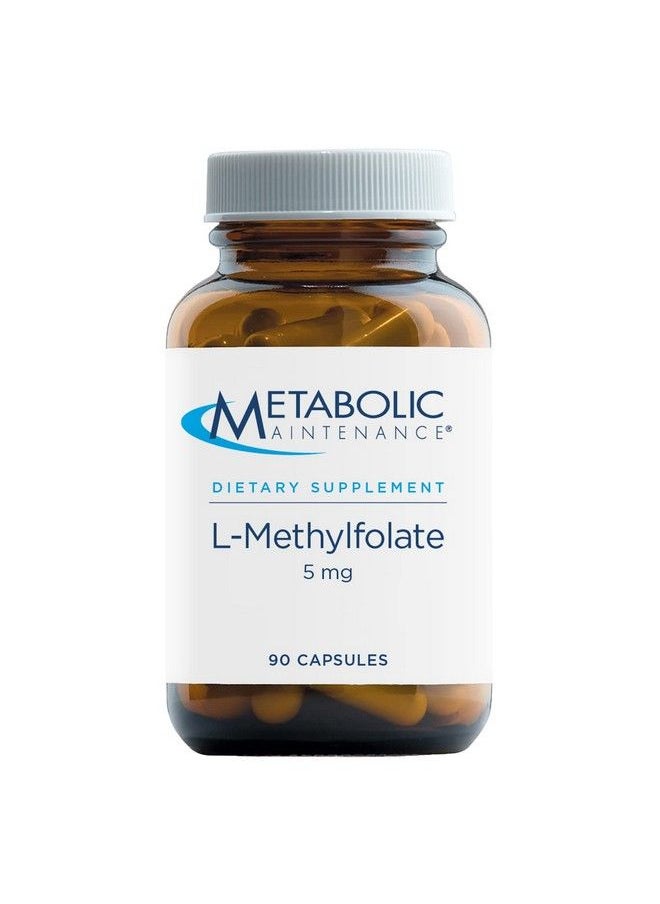Lmethylfolate 5Mg Gluten Free & Dairy Free Folate Supplement Supports Cognitive + Brain Health L Methylfolate For Daily Use (90 Capsules)