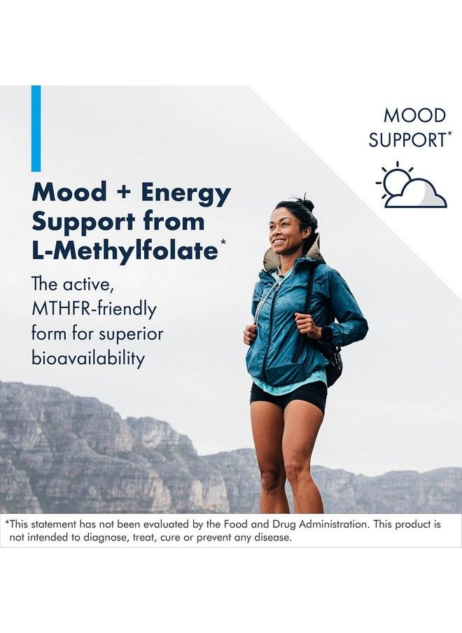 Lmethylfolate 5Mg Gluten Free & Dairy Free Folate Supplement Supports Cognitive + Brain Health L Methylfolate For Daily Use (90 Capsules)