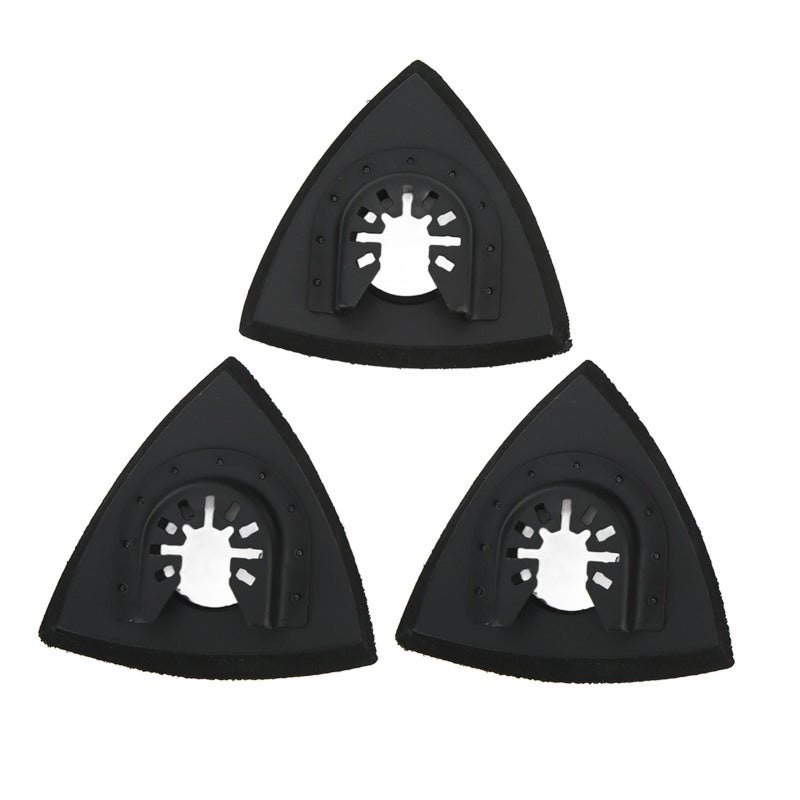 Triangle Sanding Pad for Oscillating Multitool - 3-Pack ABS and Stainless Steel Detail Sander Attachment for Corner and Tight Area Grinding - Image 1