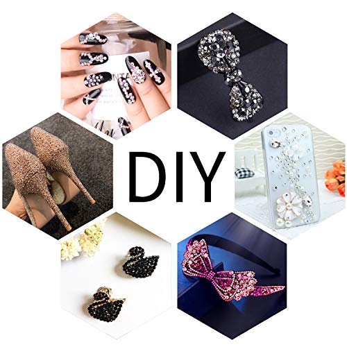 LPBeads 3456 Pieces 6 Sizes Paradise Flat Back Round Crystal Rhinestones for Crafts Nails Art Face Makeup Clothes DIY with Pick Up Tweezers and Picking Pen - Image 5