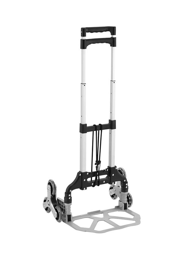 BMB tools Stair Climbing Foldable Hand Trolley - Folding Portable Hand Truck Push Cart, Lightweight Luggage Dolly with 6-Wheels, 70Kg/165lb Capacity and Adjustable Handle - for Travel, Shopping Use (Black) - Image 5