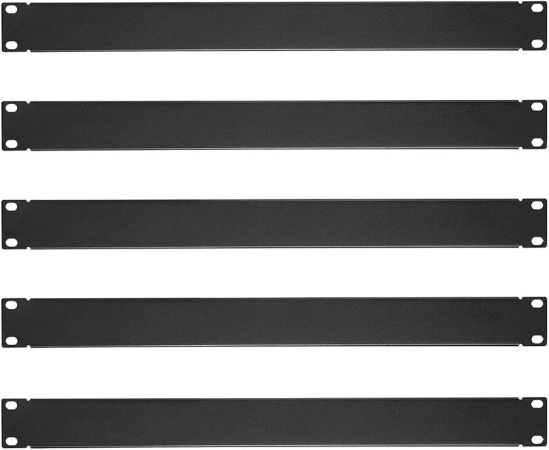 5 Pack 1U Server Rack Blank Panels Black Metal For 19 Inch Network Cabinet - Image 3