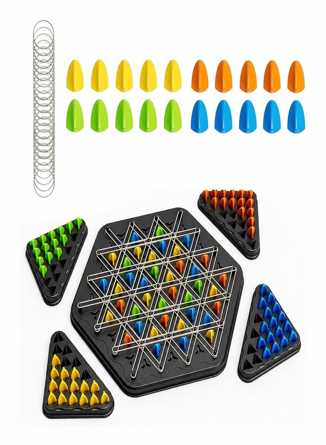 JBM ENTERPRISE Big Triangle Chinese Checkers Board Game for Kids & Family | 2-6 Player Strategy Puzzle Game | Brain Teaser Board Game for Boys,Girls & Family Age 5+ | Indoor Fun Game Set - Image 1