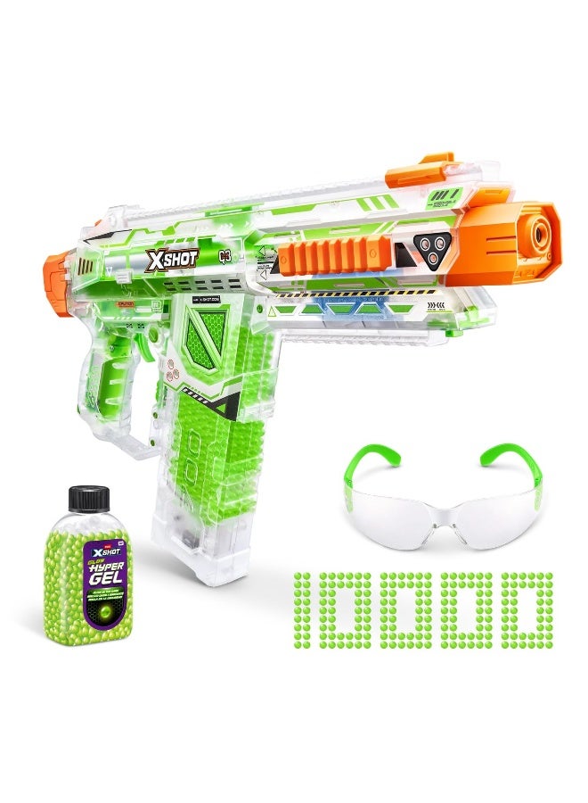 X-Shot بلاستر X-Shot Glow Hyper Gel موتورized Nightmare كبير مع 10,000 كريات جيل ونظارات واقية - Image 2