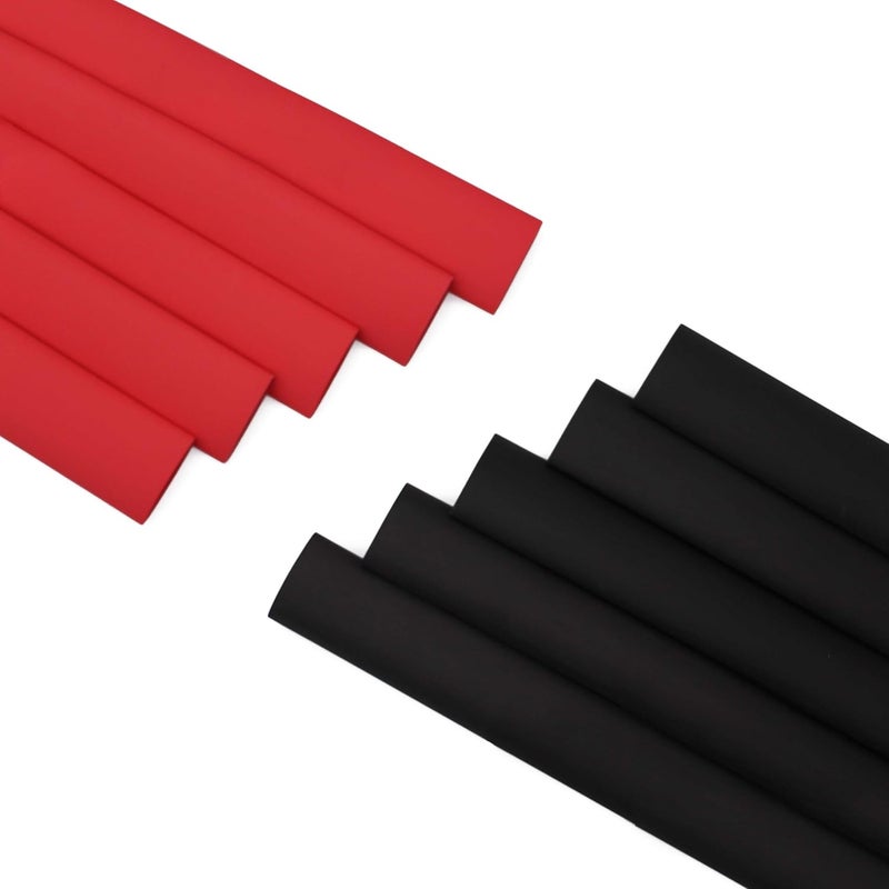 20 Ft 3/32" Black&Red Dual Wall Heat Shrink Tubing 3:1, No Wrinkle Electrical Shrink Tube for Wires,Marine Grade with Adhesive Lined Waterproof