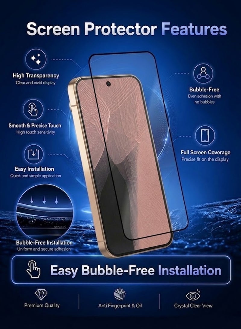 MARGOUN Tempered Glass Screen Protector for Google Pixel 11 Pro XL, HD Clear Hardened Glass Guard 1 PACK - Image 5