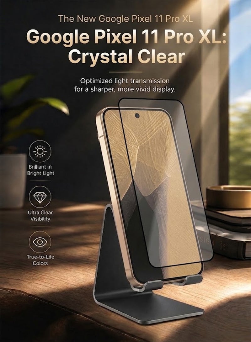 MARGOUN Tempered Glass Screen Protector for Google Pixel 11 Pro XL, HD Clear Hardened Glass Guard 1 PACK - Image 4