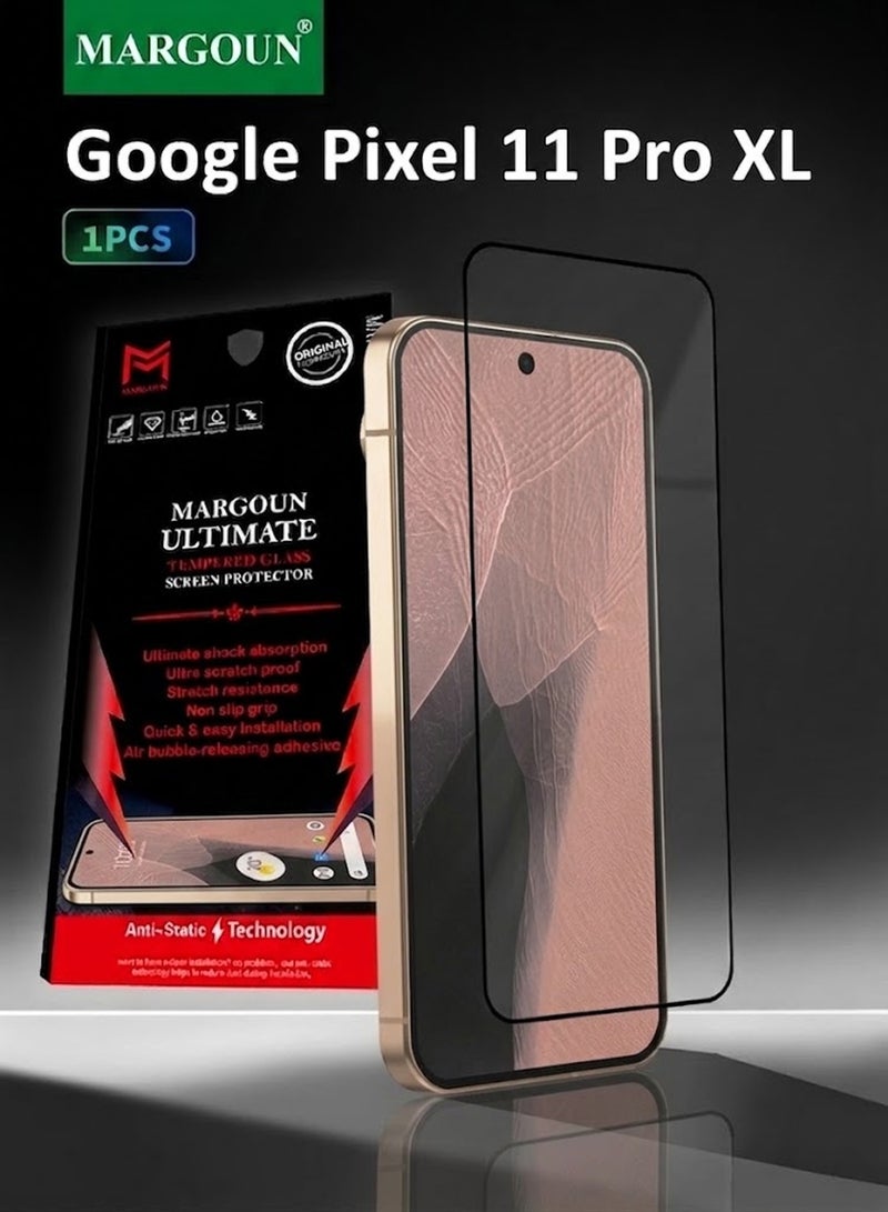 MARGOUN Tempered Glass Screen Protector for Google Pixel 11 Pro XL, HD Clear Hardened Glass Guard 1 PACK - Image 1