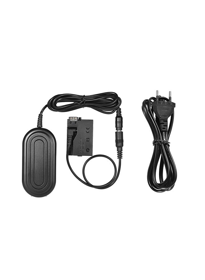 شاحن بطاريات كاميرات بمحول لكاميرات كانون 200D/800D/760D/750D أسود - Image 2