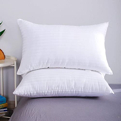 Wakewell Fiber Pillows, Pack/Set of 2 Microfibre Pillow- 61 X 41Cm, Premium Fibre Soft White Pillow, 3 Months Warranty - Image 1