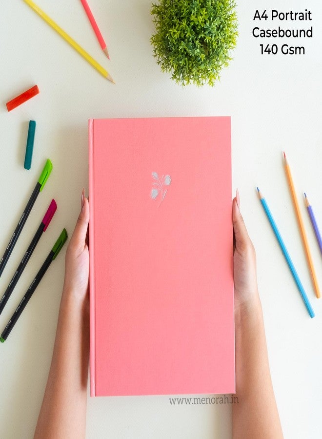 MENORAH مينورا - دفتر رسم A4 - 140 غرام/متر مربع - (58 ورقة / 116 صفحة) - (المقاس: 29.7 سم × 21.0 سم) - دفتر رسم فني - مصنوع يدويًا بالكامل - دفتر رسم كاساتا (أخضر تفاحي - وحيد القرن) - بورتريه - Image 2