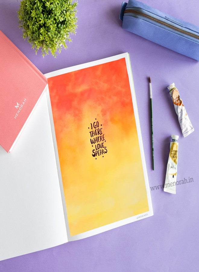 MENORAH مينورا - دفتر رسم A4 - 140 غرام/متر مربع - (58 ورقة / 116 صفحة) - (المقاس: 29.7 سم × 21.0 سم) - دفتر رسم فني - مصنوع يدويًا بالكامل - دفتر رسم كاساتا (أخضر تفاحي - وحيد القرن) - بورتريه - Image 3