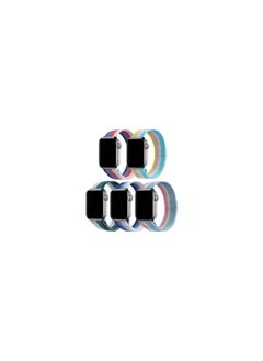 5Pack Apple Watch 45mm 44mm 42mm Milanese Mesh Stainless Steel Magnetic Closure Band Compatible with iWatch Series 7/SE/6/5/4/3/2/1