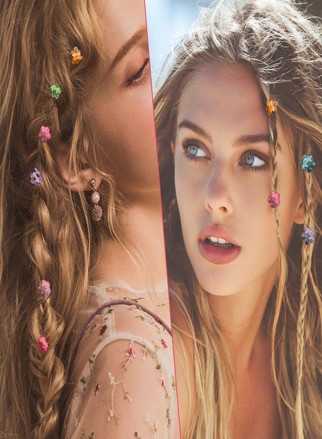 Shimmeroo 100Pcs Mini Flower Hair Clips,Small Claw Clips for Girls and Women Colorful Hair Clip Cute Jaw Clip - Image 4