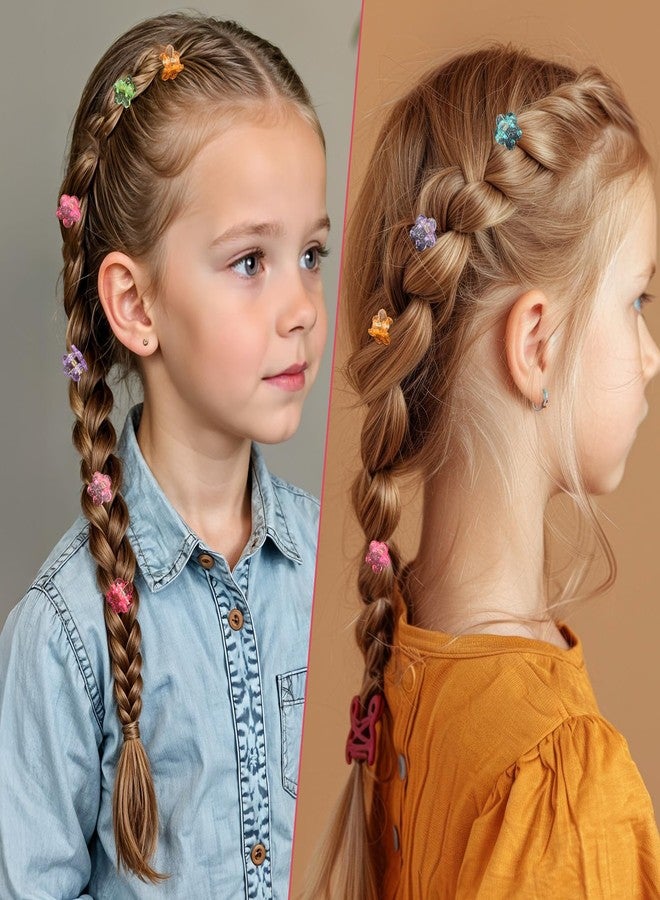 Shimmeroo 100Pcs Mini Flower Hair Clips,Small Claw Clips for Girls and Women Colorful Hair Clip Cute Jaw Clip - Image 5