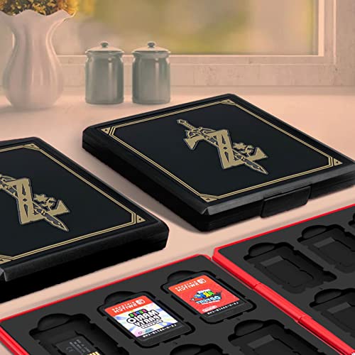 doepeBAE Switch Game Card Case - Portable Hard Shell Storage with 12 Card Slots (Z Black) - Image 3