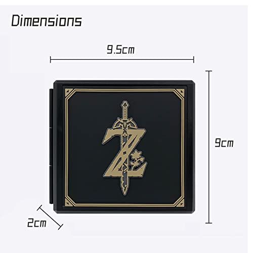 doepeBAE Switch Game Card Case - Portable Hard Shell Storage with 12 Card Slots (Z Black) - Image 2