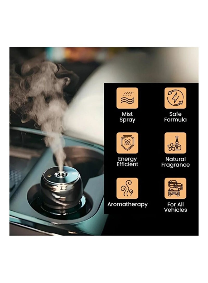 Dinex DENX Wireless Electric Car Air Freshener 160ml – Aroma Essential Oil Diffuser & Humidifier – USB Type-C Rechargeable – Premium Glass Design – For Car, Home & Office - Image 2