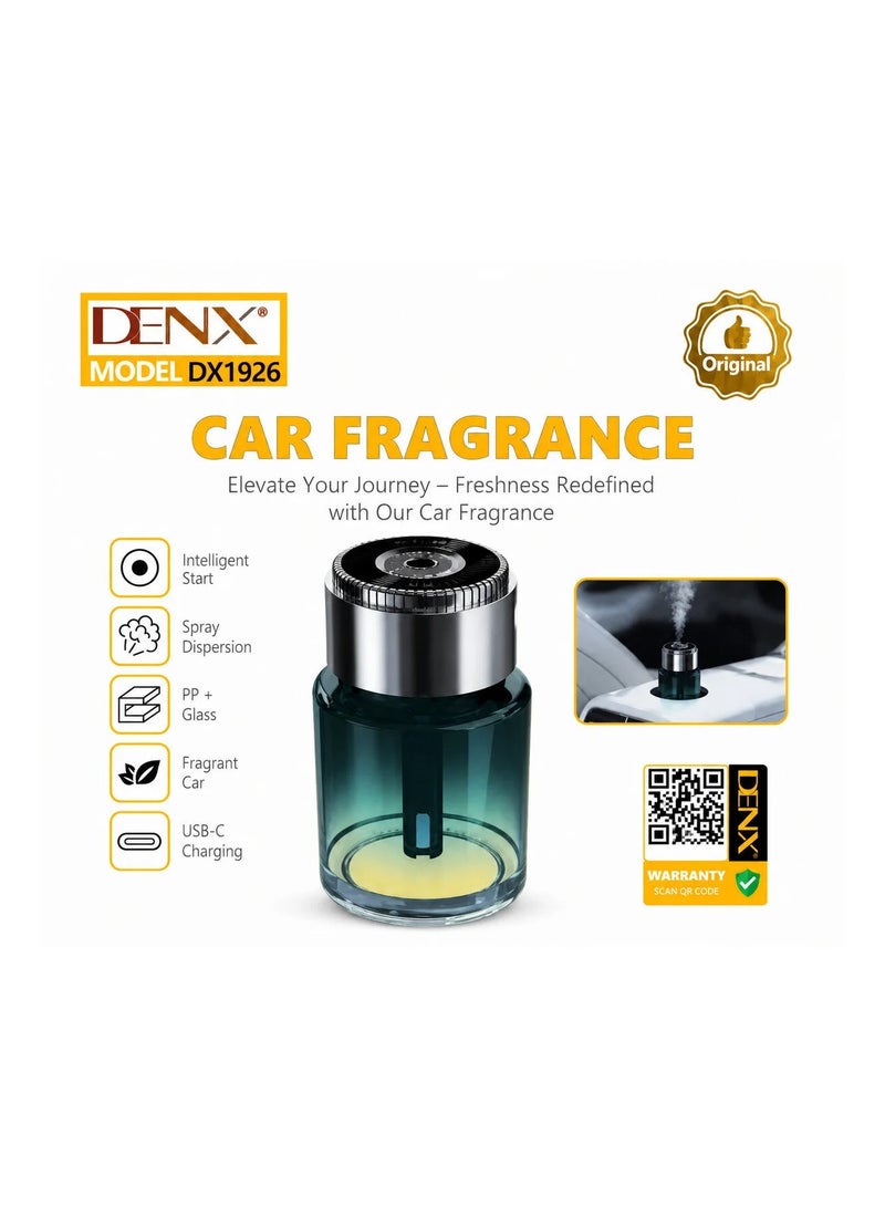 Dinex DENX Wireless Electric Car Air Freshener 160ml – Aroma Essential Oil Diffuser & Humidifier – USB Type-C Rechargeable – Premium Glass Design – For Car, Home & Office - Image 4