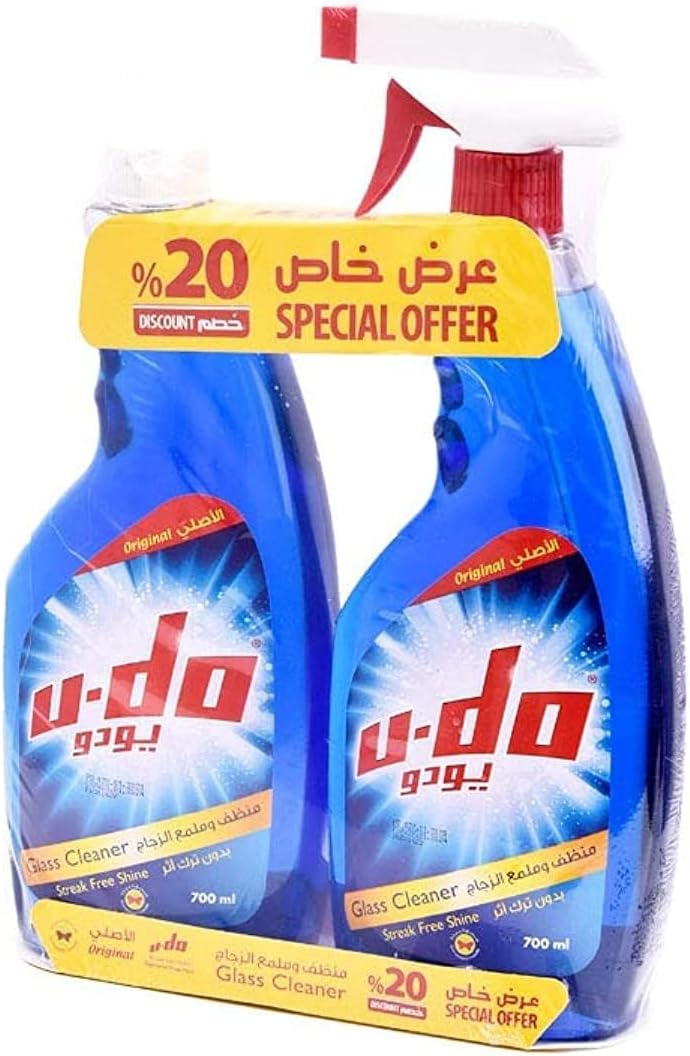 منظف النوافذ بالرش السائل U-Do - 700 مل × 2