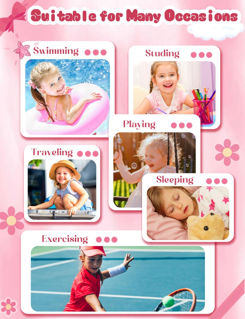 ORAZIO Hypoallergenic Earrings for Girls Women Kids Surgical Stainless Steel Screw Back Bow Heart Flower Stud Hoop Toddler Kids Earrings for Girls Sensitive Ears Over 4 Years Old D - Image 5