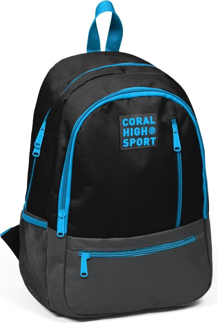 CORAL HIGH Sport Black Gray Three Compartment Backpack 23458