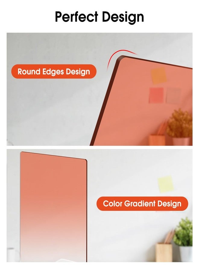 Honagu Book Ends, Acrylic Bookends, Clear Book Ends for Shelves, Desk Book Organizer, Book Holder Stand Decorative for Heavy Books, CDs, Video Games (3 Pair/6Pieces, Gradient Orange) - Image 4