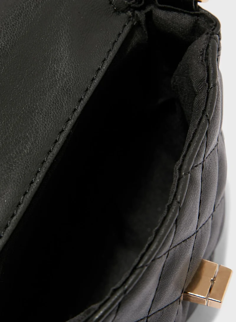 Ginger Quilted Mini Crossbody With Chain Strap