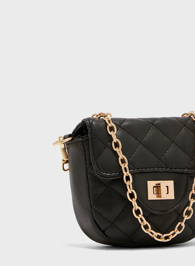 Ginger Quilted Mini Crossbody With Chain Strap