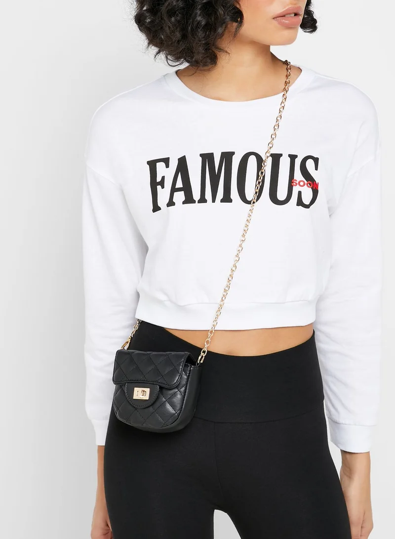 Ginger Quilted Mini Crossbody With Chain Strap