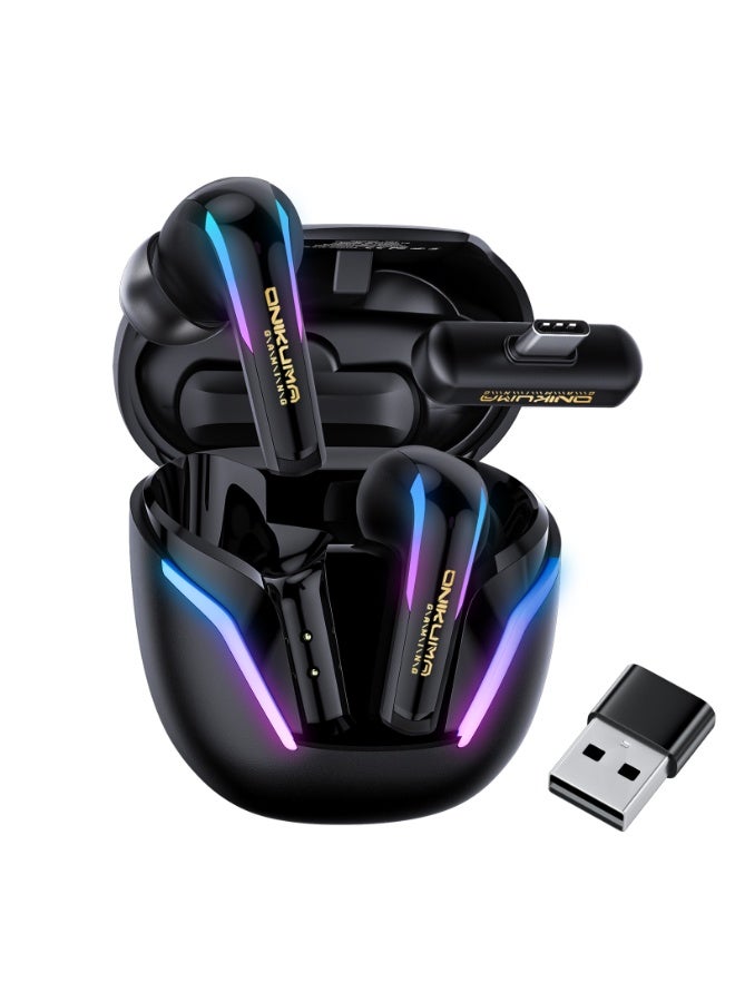 onikuma سماعات أذن للألعاب ONIKUMA T27 مقاومة للماء IPX4 بتقنية بلوتوث 2.4G ذات زمن استجابة منخفض - Image 1