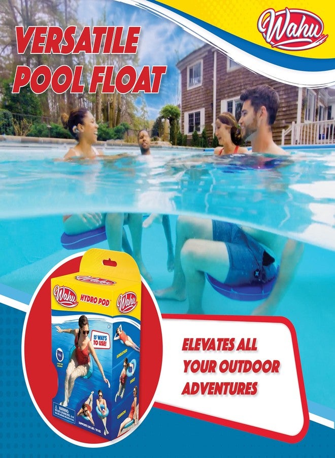 Wahu Hydro Pod Versatile Pool Float with Carrying Bag, 21" Round Portable Pool Float for Adults and Kids Ages 8+, Light Blue/Blue - Image 4