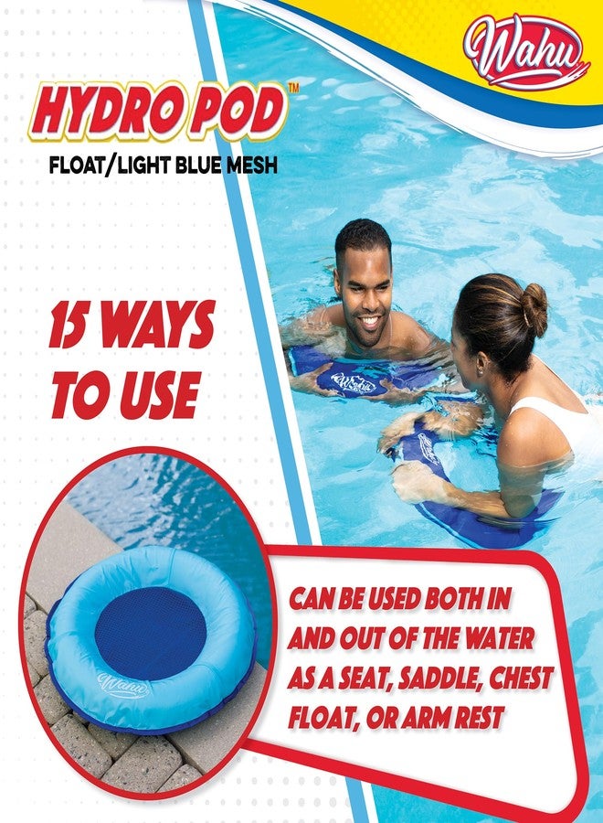 Wahu Hydro Pod Versatile Pool Float with Carrying Bag, 21" Round Portable Pool Float for Adults and Kids Ages 8+, Light Blue/Blue - Image 5
