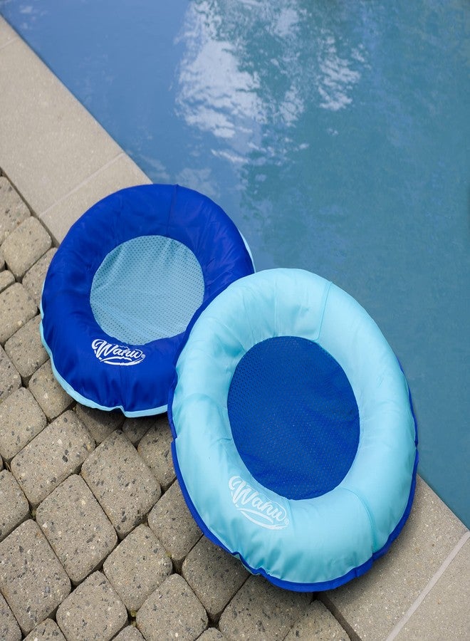 Wahu Hydro Pod Versatile Pool Float with Carrying Bag, 21" Round Portable Pool Float for Adults and Kids Ages 8+, Light Blue/Blue - Image 2