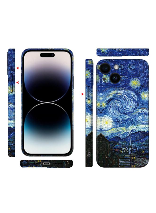 Apple iPhone 15 Art Oil Painting Phone Case - Van Gogh Starry Night - Full Pack Frosted Cool Creative Lens Anti Drop Case  - Image 1