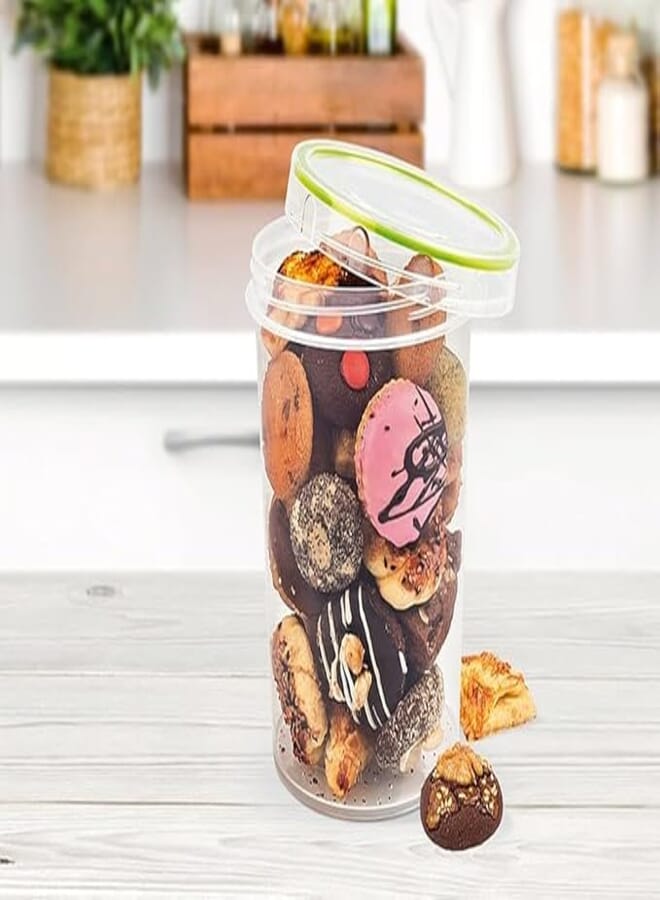 Ucsan Plastic High Round Container with Lid 1.5 Liter | Made in Turkey | 768