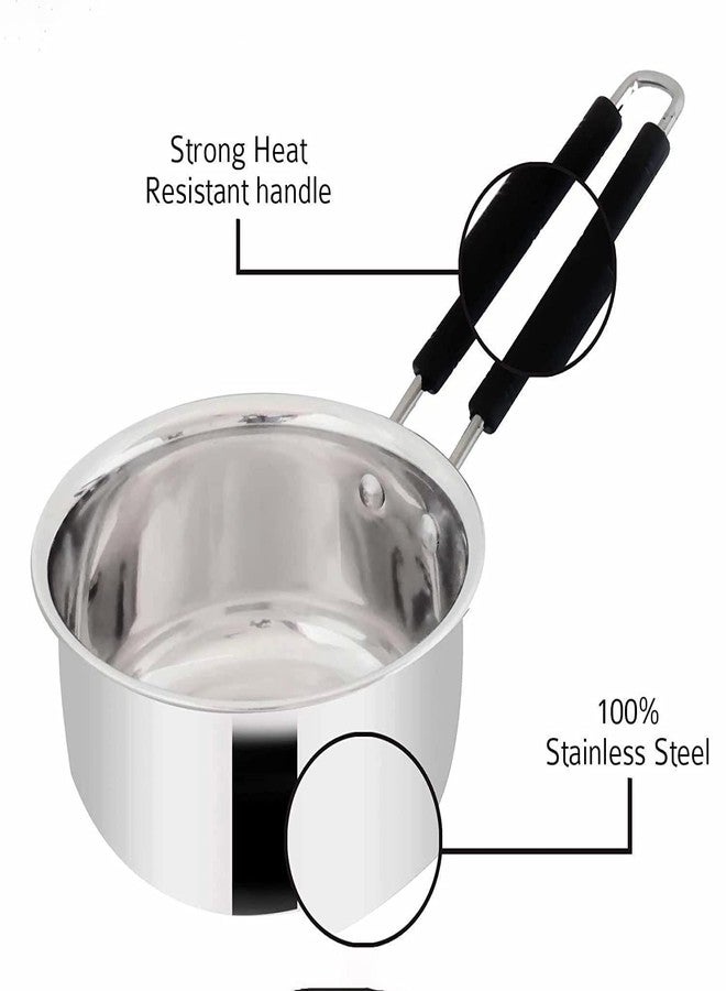 Bartan Star Stainless Steel Flat Base mini Saucepan -350ml & 500ml - Image 4