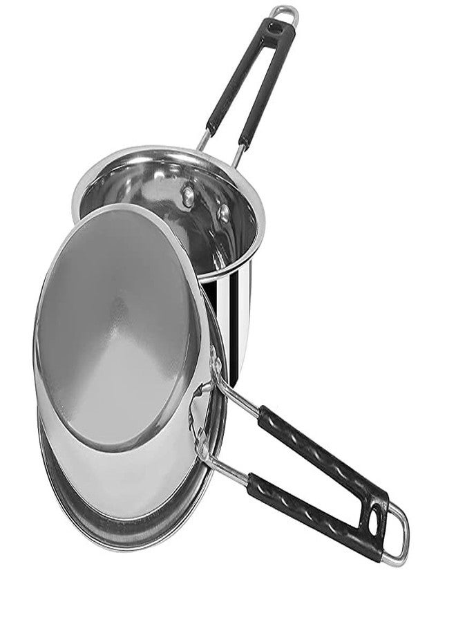 Bartan Star Stainless Steel Flat Base mini Saucepan -350ml & 500ml - Image 1