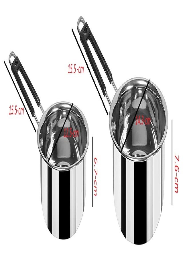 Bartan Star Stainless Steel Flat Base mini Saucepan -350ml & 500ml - Image 5
